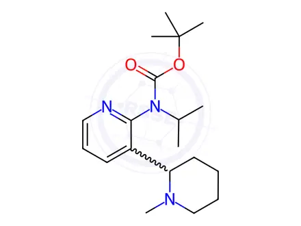 Chemical structure of tert-Butyl isopropyl(3-(1-methylpiperidin-2-yl)pyridin-2-yl)carbamate