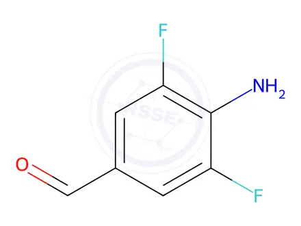 Chemical structure of Benzaldehyde, 4-amino-3,5-difluoro-(9CI)