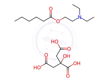 Chemical structure of 2-Diethylaminoethyl Hexanoate Citrate Salt
