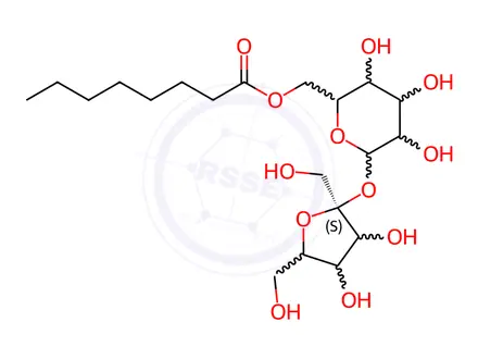 Chemical structure of 6-Octanoyl Sucrose