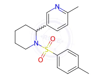 Chemical structure of 2-Methyl-5-(1-tosylpiperidin-2-yl)pyridine