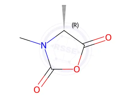 Chemical structure of (4R)-3,4-dimethyl-1,3-oxazolidine-2,5-dione