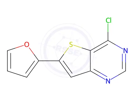 Chemical structure of 4-Chloro-6-(furan-2-yl)thieno[3,2-d]pyrimidine