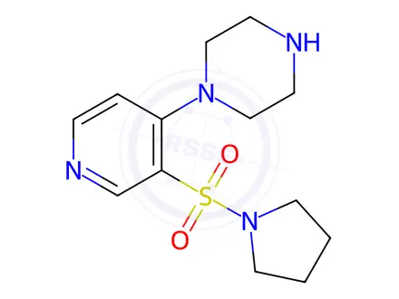 Chemical structure of 1-(3-(Pyrrolidin-1-ylsulfonyl)pyridin-4-yl)piperazine