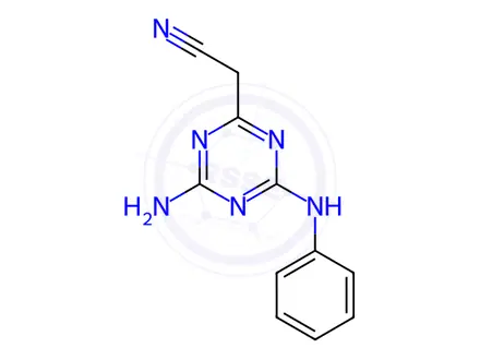 Chemical structure of (4-amino-6-anilino-1,3,5-triazin-2-yl)acetonitrile