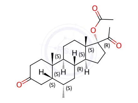 Chemical structure of Medroxyprogesterone Acetate EP Impurity F
