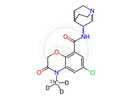 Chemical structure of Azasetron-13C,D3 Hydrochloride