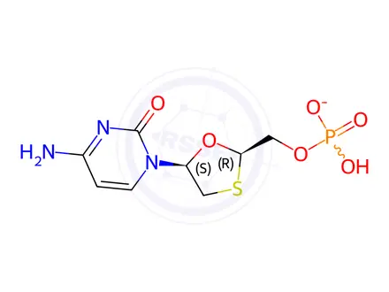Chemical structure of Lamivudine Monophosphate Ammonium Salt