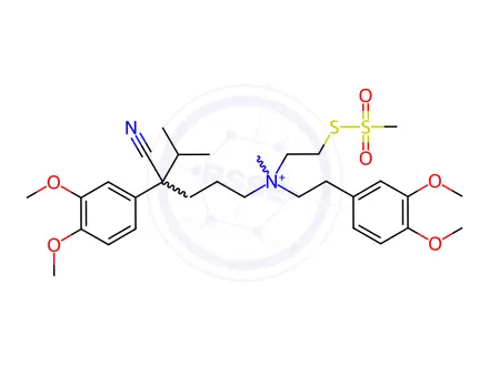 Chemical structure of Verapamil Ethyl Methanethiosulfonate, Bromide