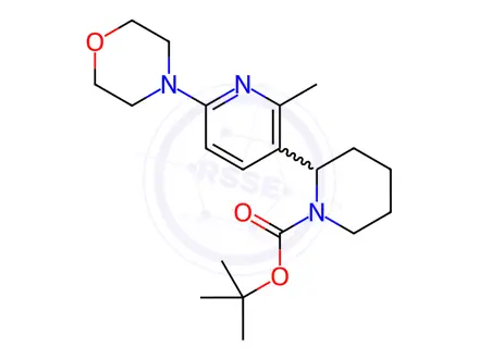 Chemical structure of tert-Butyl 2-(2-methyl-6-morpholinopyridin-3-yl)piperidine-1-carboxylate