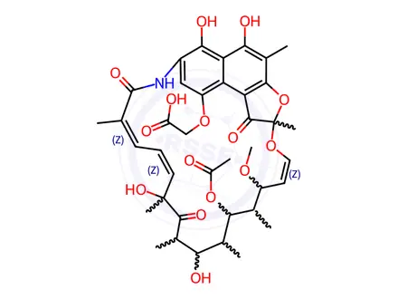 Chemical structure of Rifaximin Impurity D(EP),Rifaximin Y