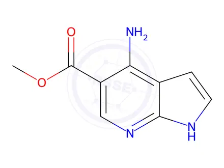 Chemical structure of Methyl 4-amino-1H-pyrrolo[2,3-b]pyridine-5-carboxylate