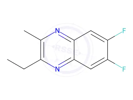 Chemical structure of Quinoxaline, 2-ethyl-6,7-difluoro-3-methyl-(9CI)