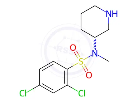 Chemical structure of 2,4-Dichloro-N-Methyl-N-piperidin-3-yl-benzenesulfonaMide hydrochloride