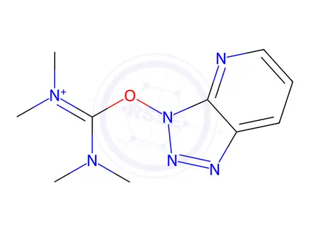 Chemical structure of [(dimethylamino)({3H-[1,2,3]triazolo[4,5-b]pyridin-3-yloxy})methylidene]dimethylazanium, hexafluoro-$l^{5}-phosphanuide
