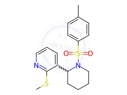 Chemical structure of 2-(Methylthio)-3-(1-tosylpiperidin-2-yl)pyridine