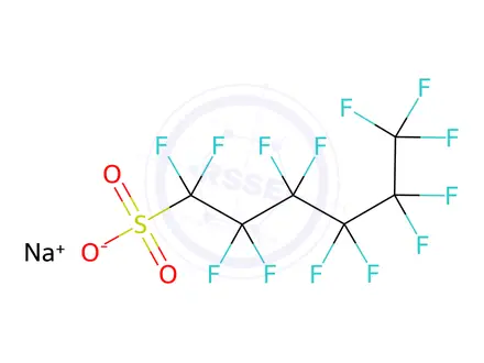 Chemical structure of Sodium Perfluorohexanesulfonate