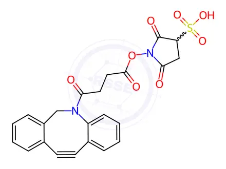 Chemical structure of DBCO-C4-SulfoNHS ester