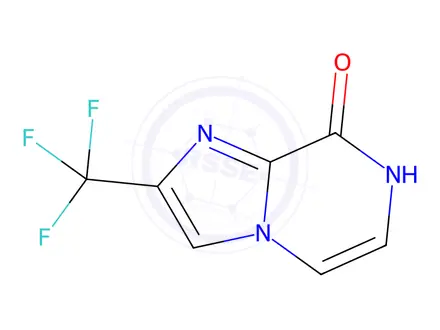 Chemical structure of Imidazo[1,2-a]pyrazin-8(7H)-one, 2-(trifluoromethyl)-