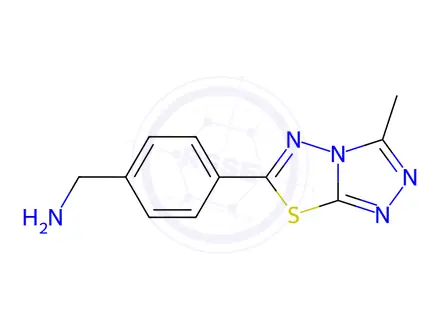 Chemical structure of (4-(3-Methyl-[1,2,4]triazolo[3,4-b][1,3,4]thiadiazol-6-yl)phenyl)methanamine