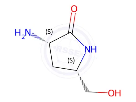 Chemical structure of (3S,5S)-3-Amino-5-(hydroxymethyl)pyrrolidin-2-one