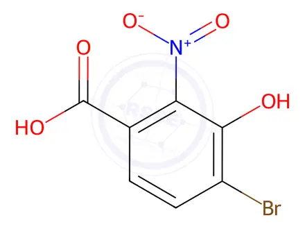 Chemical structure of 4-Bromo-3-hydroxy-2-nitrobenzoic acid