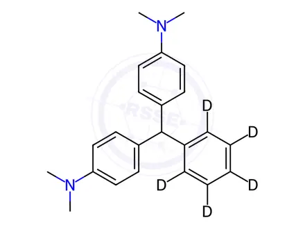 Chemical structure of Leucomalachite green-d5