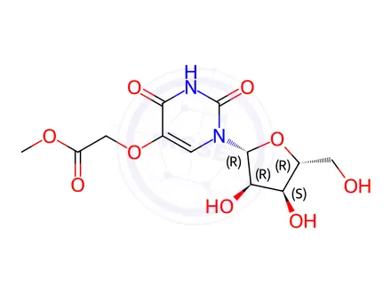 Chemical structure of Uridine-5-oxyacetic acid methyl ester