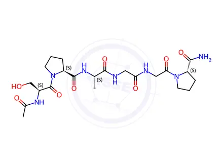 Chemical structure of Acetyl Hexapeptide-37