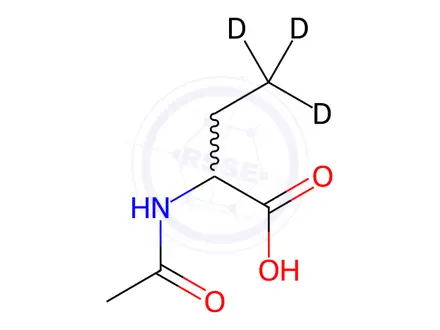 Chemical structure of (+/-)-2-Acetylaminobutanoic Acid-d3