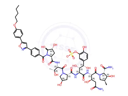 Chemical structure of Micafungin Sodium Impurity 5