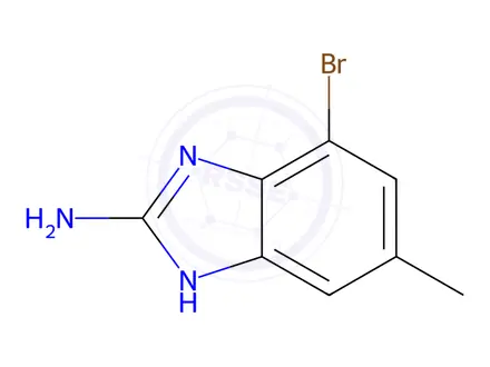 Chemical structure of 2-Amino-7-bromo-5-methyl-1H-benzo[d]imidazole
