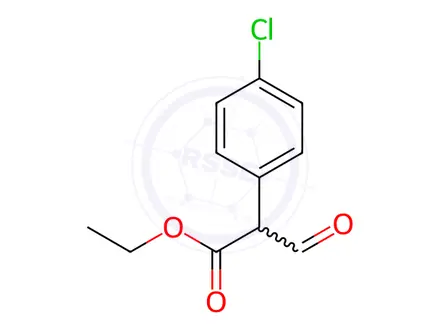 Chemical structure of Benzeneacetic acid, 4-chloro-.alpha.-forMyl-, ethyl ester