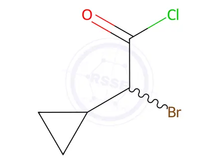 Chemical structure of 2-Bromo-2-cyclopropylacetyl chloride