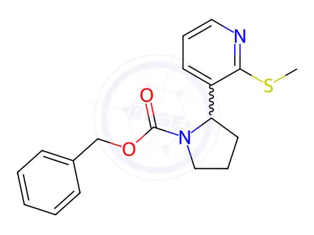 Chemical structure of Benzyl 2-(2-(methylthio)pyridin-3-yl)pyrrolidine-1-carboxylate
