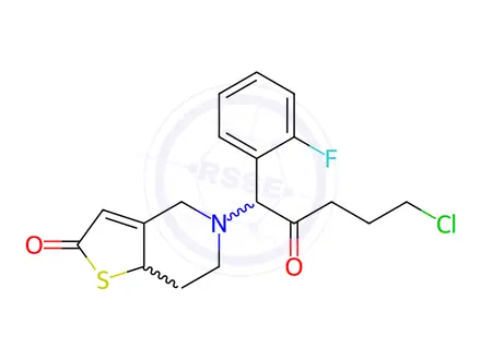 Chemical structure of 5-(5-Chloro-1-(2-fluorophenyl)-2-oxopentyl)-5,6,7,7a-tetrahydrothieno[3,2-c]pyridin-2(4H)-one