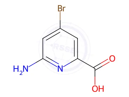 Chemical structure of 6-Amino-4-bromopicolinic acid