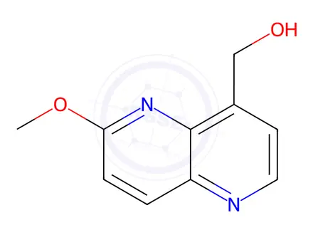 Chemical structure of (6-methoxy-1,5-naphthyridin-4-yl)methanol