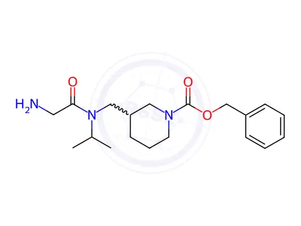 Chemical structure of Benzyl 3-((2-amino-N-isopropylacetamido)methyl)piperidine-1-carboxylate
