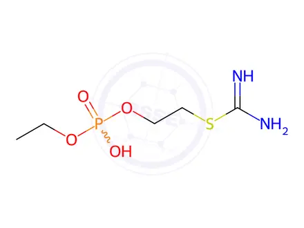 Chemical structure of Phosphoric acid hydrogen ethyl 2-[amino(imino)methylthio]ethyl ester