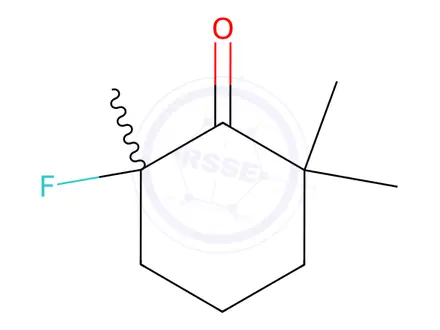 Chemical structure of Cyclohexanone, 2-fluoro-2,6,6-trimethyl-(9CI)