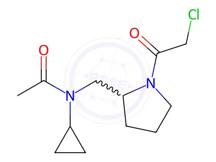 Chemical structure of N-((1-(2-Chloroacetyl)pyrrolidin-2-yl)methyl)-N-cyclopropylacetamide