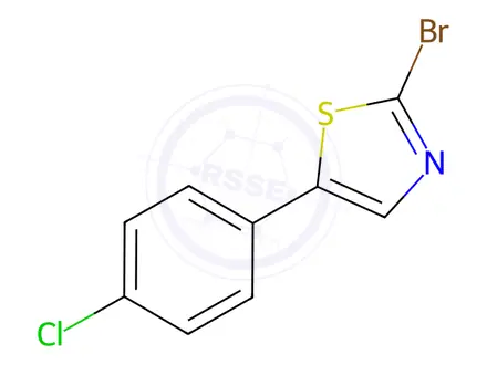 Chemical structure of 2-bromo-5-(4-chlorophenyl)-1,3-thiazole