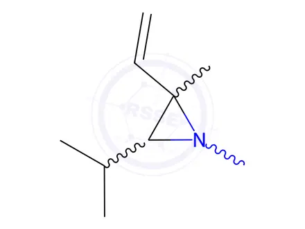 Chemical structure of Aziridine, 2-ethenyl-1,2-dimethyl-3-(1-methylethyl)-(9CI)