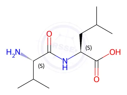 Chemical structure of H-VAL-LEU-OH Hydrochloride
