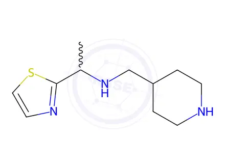 Chemical structure of Piperidin-4-ylMethyl-(1-thiazol-2-yl-ethyl)-aMine hydrochloride