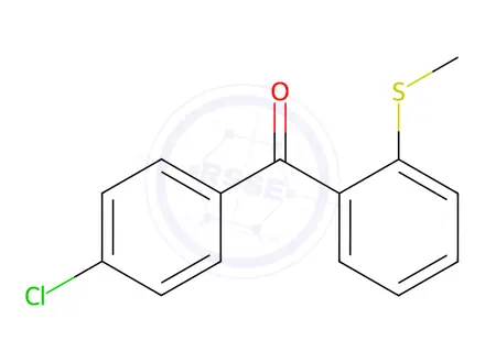 Chemical structure of (4-Chlorophenyl)(2-(methylthio)phenyl)methanone