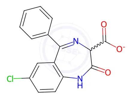 Chemical structure of Clorazepate Dipotassium CIV(Secondary Standards traceble to USP)