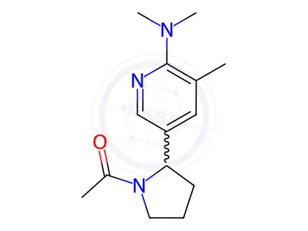 Chemical structure of 1-(2-(6-(Dimethylamino)-5-methylpyridin-3-yl)pyrrolidin-1-yl)ethanone