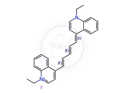 Chemical structure of 1,1'-Diethyl-4,4'-dicarbocyanine iodide (Mixture of E/Z-isomers)